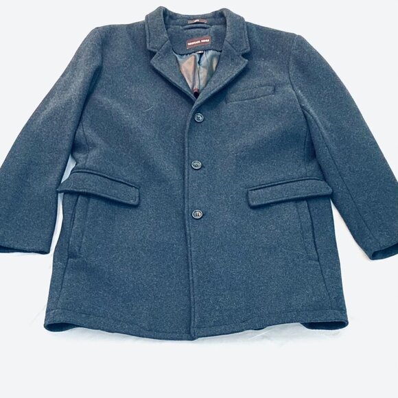 Michael Kors charcoal grey wool blend dress coat Mens Size XL classic luxury - Picture 1 of 14
